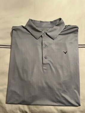 Callaway Men's Gray Micro-Check Polo